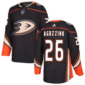 Andrew Agozzino Men's Adidas Anaheim Ducks Authentic Black ized Home Jersey
