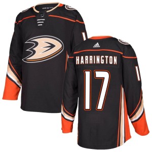 Scott Harrington Men's Adidas Anaheim Ducks Authentic Black Home Jersey