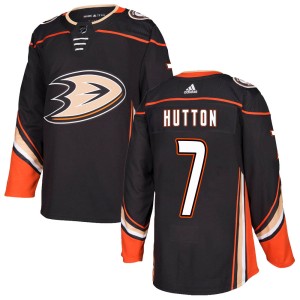 Ben Hutton Men's Adidas Anaheim Ducks Authentic Black Home Jersey