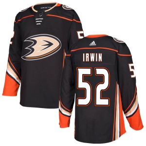 Matt Irwin Men's Adidas Anaheim Ducks Authentic Black ized Home Jersey