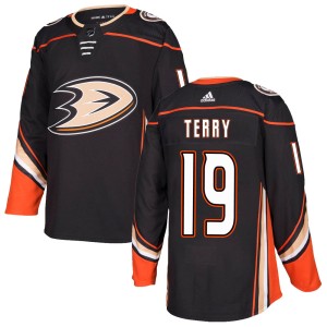 Troy Terry Men's Adidas Anaheim Ducks Authentic Black Home Jersey