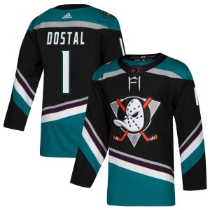 Lukas Dostal Men's Adidas Anaheim Ducks Authentic Black Teal Alternate Jersey