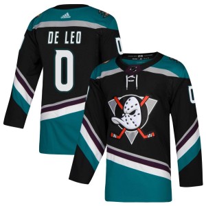Chase De Leo Men's Adidas Anaheim Ducks Authentic Black Teal Alternate Jersey