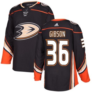 John Gibson Men's Adidas Anaheim Ducks Authentic Black Jersey