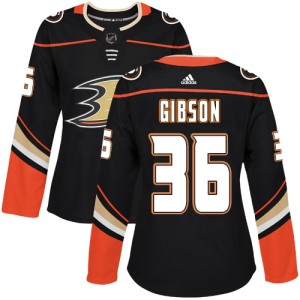 John Gibson Women's Adidas Anaheim Ducks Authentic Black Home Jersey