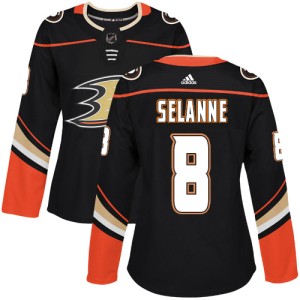 Teemu Selanne Women's Adidas Anaheim Ducks Authentic Black Home Jersey
