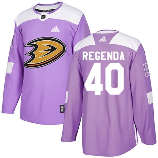 Pavol Regenda Youth Adidas Anaheim Ducks Authentic Purple Fights Cancer Practice Jersey