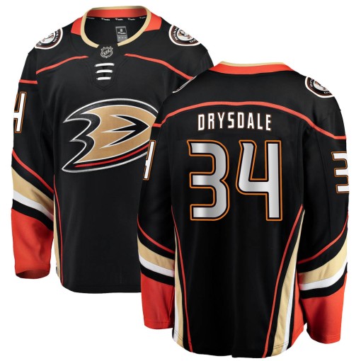 Jamie Drysdale Youth Fanatics Branded Anaheim Ducks Breakaway Black Home Jersey
