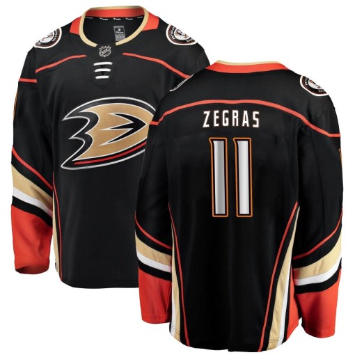 Trevor Zegras Youth Fanatics Branded Anaheim Ducks Breakaway Black Home Jersey