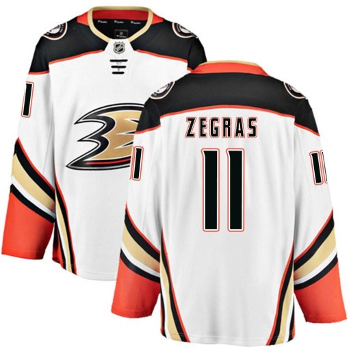 Trevor Zegras Youth Fanatics Branded Anaheim Ducks Breakaway White Away Jersey