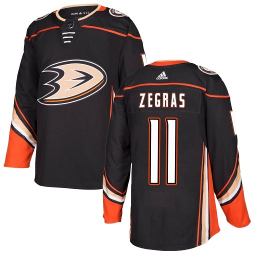 Trevor Zegras Men's Adidas Anaheim Ducks Authentic Black Home Jersey