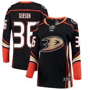 John Gibson Women's Fanatics Branded Anaheim Ducks Authentic Black Home Jersey