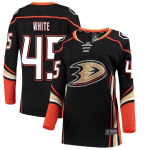 Colton White Women's Fanatics Branded Anaheim Ducks Breakaway White Black Home Jersey