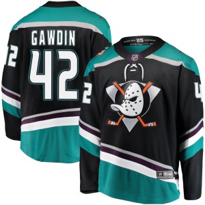 Glenn Gawdin Men's Fanatics Branded Anaheim Ducks Breakaway Black Alternate Jersey