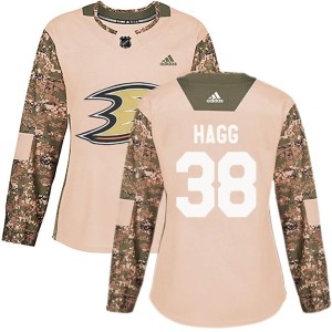 Robert Hagg Women's Adidas Anaheim Ducks Authentic Camo Veterans Day Practice Jersey