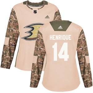 Adam Henrique Women's Adidas Anaheim Ducks Authentic Camo Veterans Day Practice Jersey
