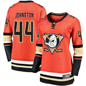 Ross Johnston Women's Fanatics Branded Anaheim Ducks Premier Orange Breakaway 2019/20 Alternate Jersey
