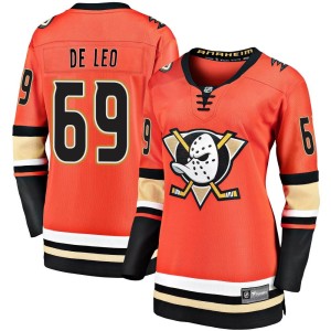 Chase De Leo Women's Fanatics Branded Anaheim Ducks Premier Orange Breakaway 2019/20 Alternate Jersey