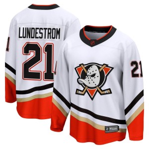 Isac Lundestrom Youth Fanatics Branded Anaheim Ducks Breakaway White Special Edition 2.0 Jersey