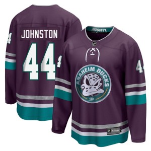 Ross Johnston Men's Fanatics Branded Anaheim Ducks Premier Purple 30th Anniversary Breakaway Jersey