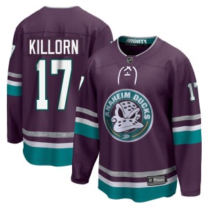 Alex Killorn Men's Fanatics Branded Anaheim Ducks Premier Purple 30th Anniversary Breakaway Jersey