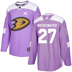 Scott Niedermayer Men's Adidas Anaheim Ducks Authentic Purple Fights Cancer Practice Jersey