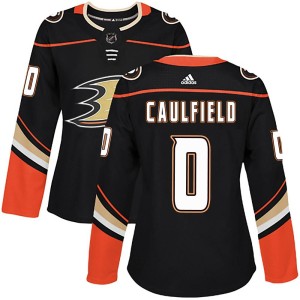 Judd Caulfield Women's Adidas Anaheim Ducks Authentic Black Home Jersey