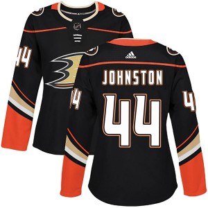 Ross Johnston Women's Adidas Anaheim Ducks Authentic Black Home Jersey