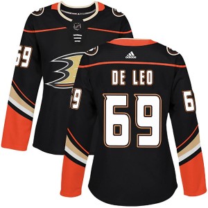 Chase De Leo Women's Adidas Anaheim Ducks Authentic Black Home Jersey