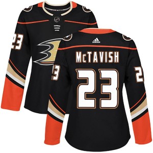 Mason McTavish Women's Adidas Anaheim Ducks Authentic Black Home Jersey