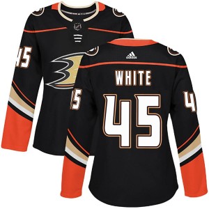 Colton White Women's Adidas Anaheim Ducks Authentic White Black Home Jersey