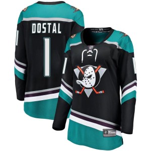 Lukas Dostal Women's Fanatics Branded Anaheim Ducks Breakaway Black Alternate Jersey