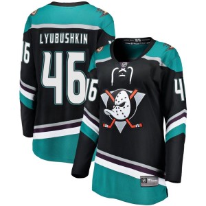 Ilya Lyubushkin Women's Fanatics Branded Anaheim Ducks Breakaway Black Alternate Jersey