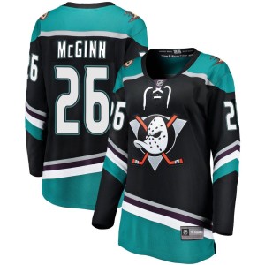 Brock McGinn Women's Fanatics Branded Anaheim Ducks Breakaway Black Alternate Jersey