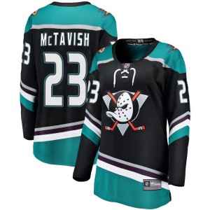 Mason McTavish Women's Fanatics Branded Anaheim Ducks Breakaway Black Alternate Jersey