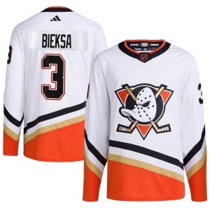 Kevin Bieksa Youth Adidas Anaheim Ducks Authentic White Reverse Retro 2.0 Jersey