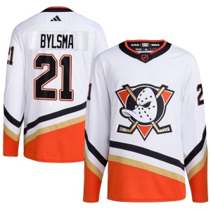 Dan Bylsma Youth Adidas Anaheim Ducks Authentic White Reverse Retro 2.0 Jersey