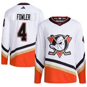 Cam Fowler Youth Adidas Anaheim Ducks Authentic White Reverse Retro 2.0 Jersey