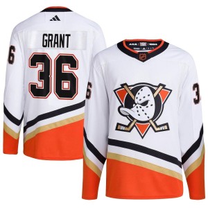 Derek Grant Youth Adidas Anaheim Ducks Authentic White Reverse Retro 2.0 Jersey