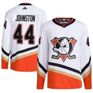 Ross Johnston Youth Adidas Anaheim Ducks Authentic White Reverse Retro 2.0 Jersey
