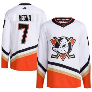 Jayson Megna Youth Adidas Anaheim Ducks Authentic White Reverse Retro 2.0 Jersey