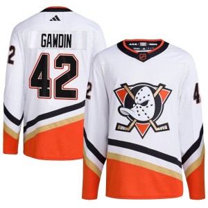 Glenn Gawdin Men's Adidas Anaheim Ducks Authentic White Reverse Retro 2.0 Jersey