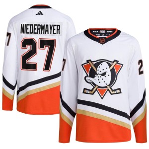 Scott Niedermayer Men's Adidas Anaheim Ducks Authentic White Reverse Retro 2.0 Jersey