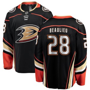 Nathan Beaulieu Youth Fanatics Branded Anaheim Ducks Breakaway Black Home Jersey