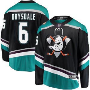 Jamie Drysdale Youth Fanatics Branded Anaheim Ducks Breakaway Black Alternate Jersey
