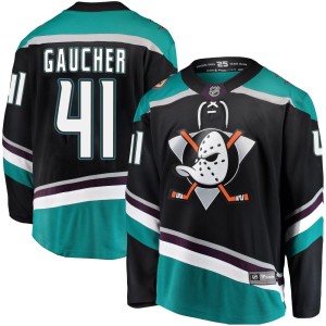 Nathan Gaucher Youth Fanatics Branded Anaheim Ducks Breakaway Black Alternate Jersey