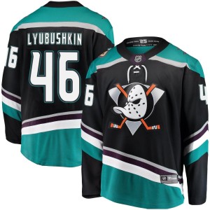 Ilya Lyubushkin Youth Fanatics Branded Anaheim Ducks Breakaway Black Alternate Jersey