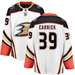 Sam Carrick Youth Fanatics Branded Anaheim Ducks Breakaway White Away Jersey
