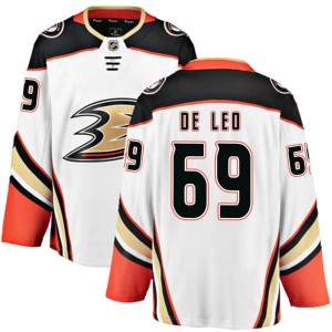 Chase De Leo Youth Fanatics Branded Anaheim Ducks Breakaway White Away Jersey